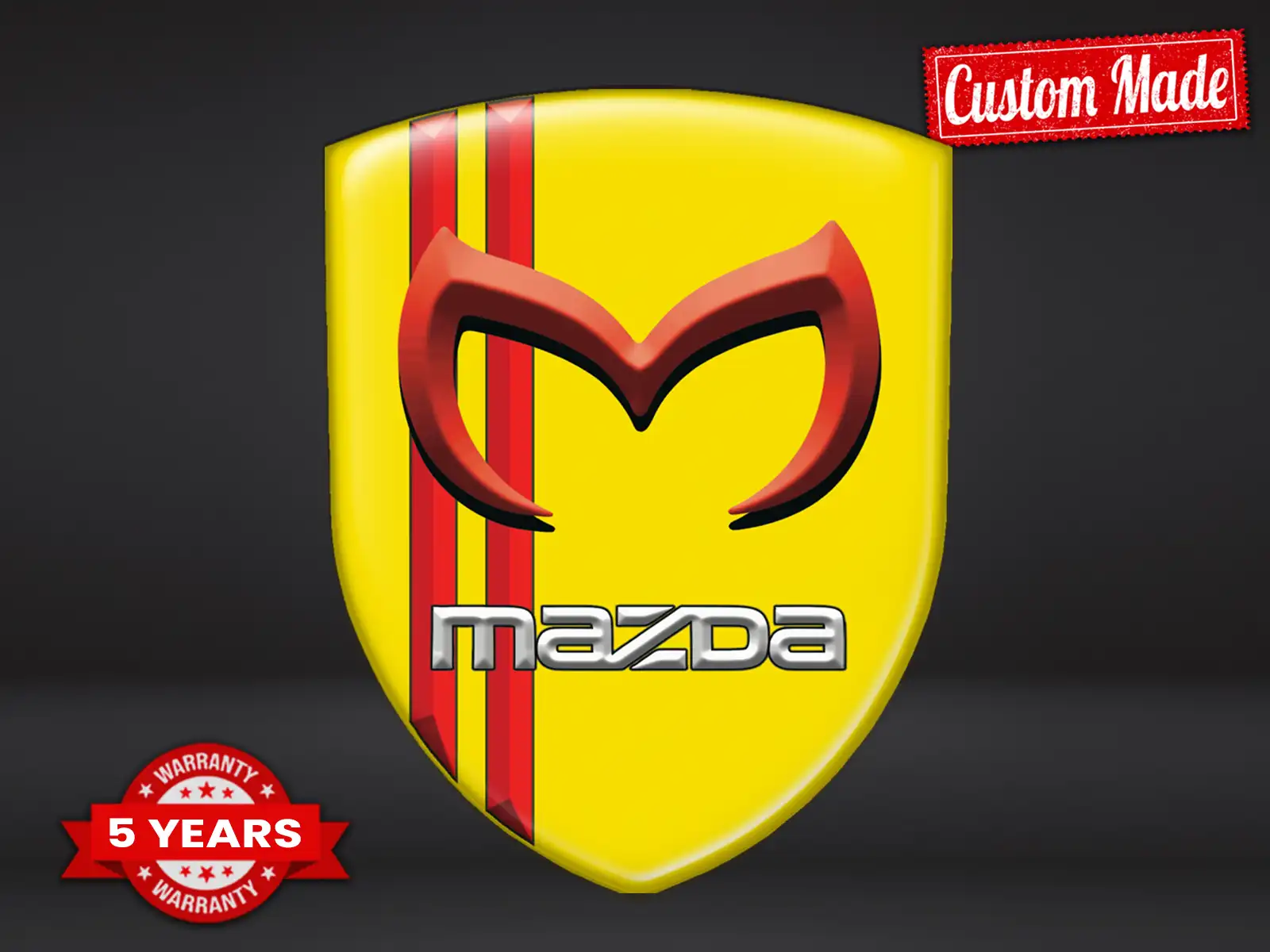 Mazda Waterproof Sticker Label Durable Sports Customizable